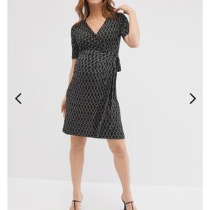 Motherhood little black wrap dress